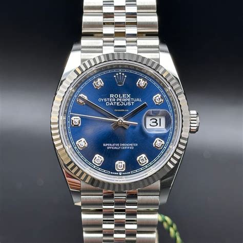 rolex brillanti colorati|Rolex Datejust 36 Blu Brillanti FULL SET like New .